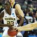 Michigan freshman Caris LeVert has the ball stripped from him by South Dakota State junior Brayden Carlson in the first half of the second round of the NCAA tournament at the Palace in Auburn Hills on Thursday, March 21, 2013. Melanie Maxwell I AnnArbor.com